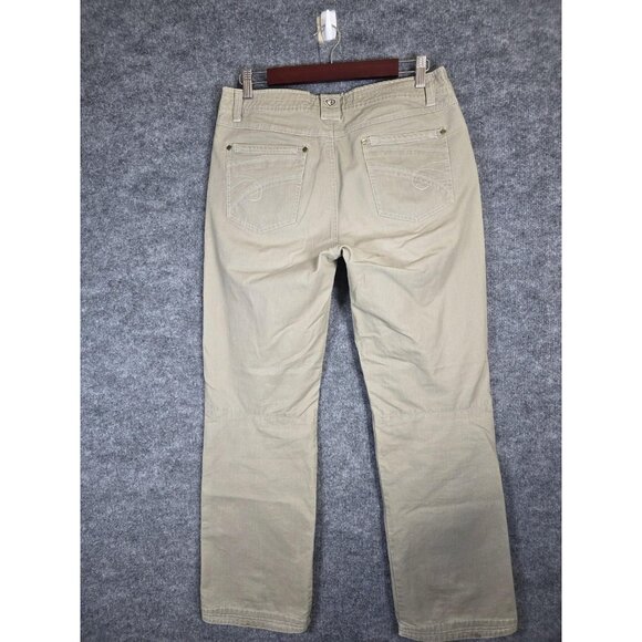 Kuhl Pants Womens 10 Beige Straight Leg Spandex Hiking Outdoor Casual Stained - Picture 7 of 9